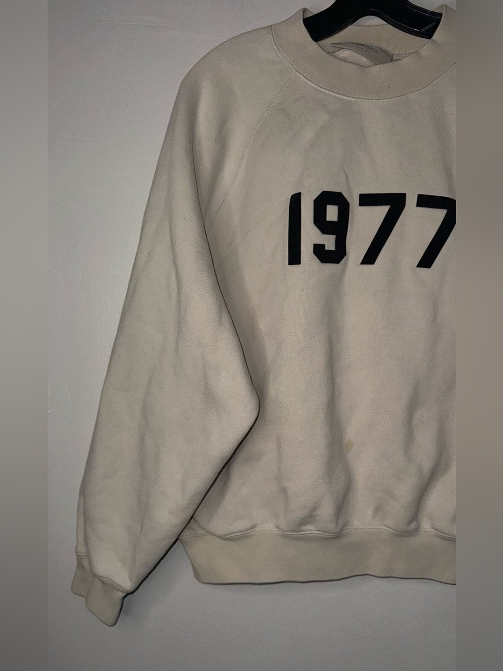 Fear of God 1977 Crewneck Sweatshirt - Cream with Black Graphic - Picture 8 of 12